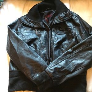 Black Faux Leather Jacket